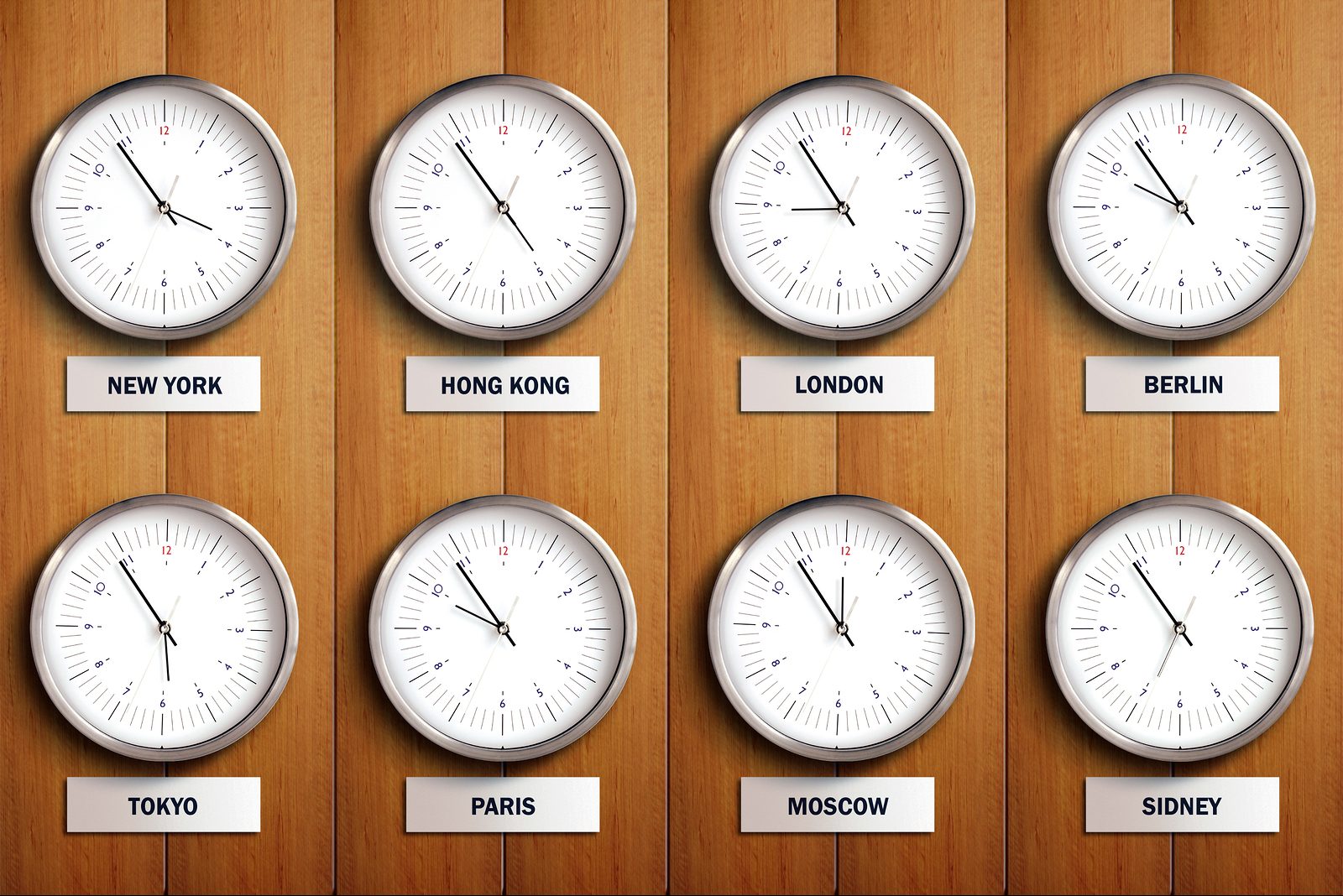Часы с часовыми поясами стран